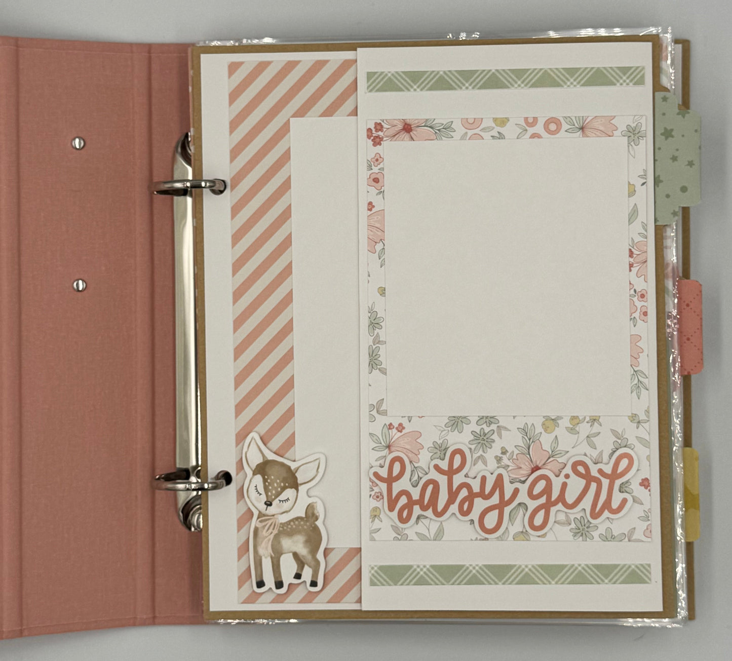 Welcome Baby Girl-6X8 Scrapbook Photo Album (Pre-made)