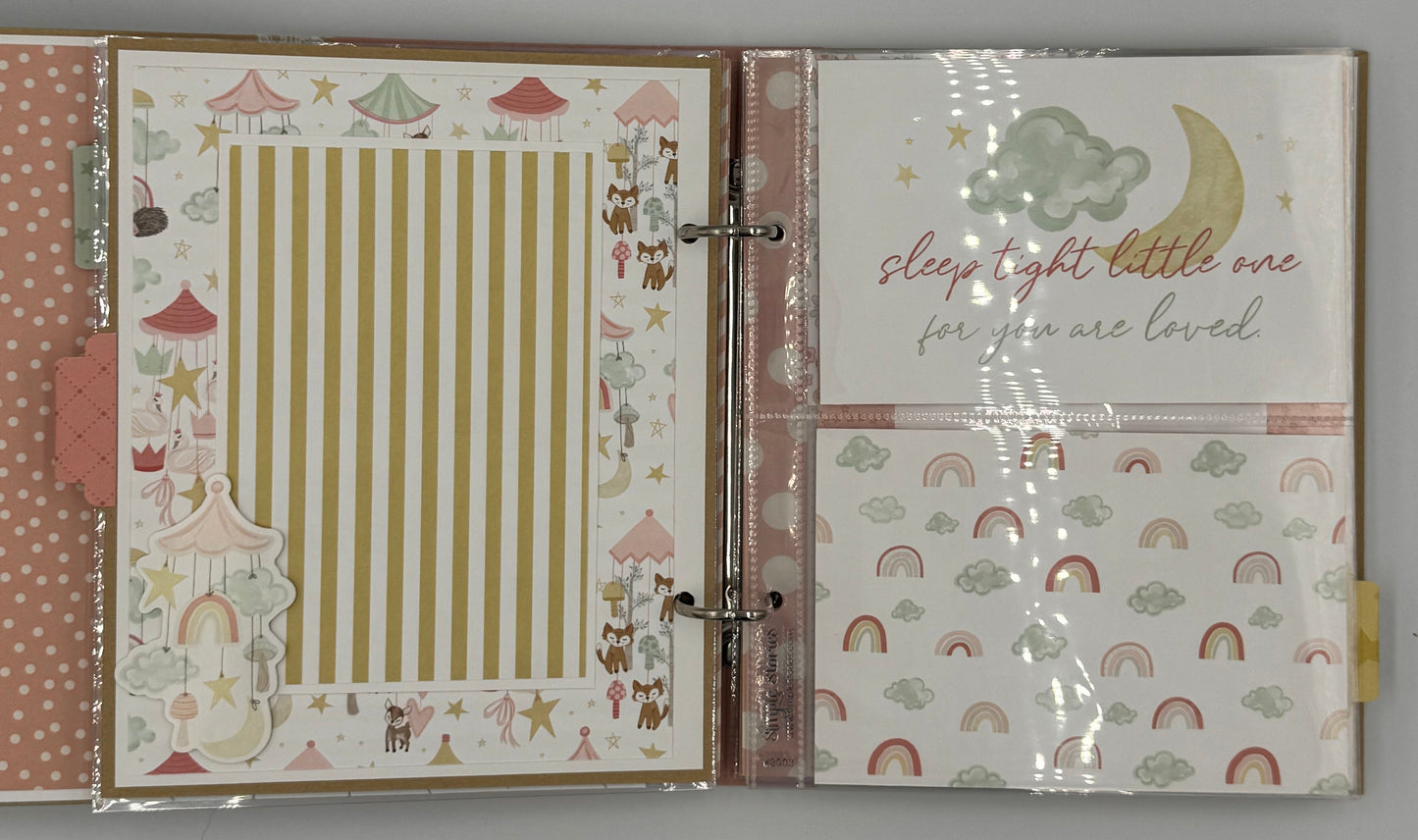 Welcome Baby Girl-6X8 Scrapbook Photo Album (Pre-made)