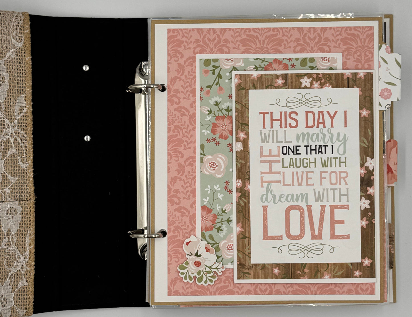 Our Wedding Day-6X8 Scrapbook Photo Album (Pre-made)