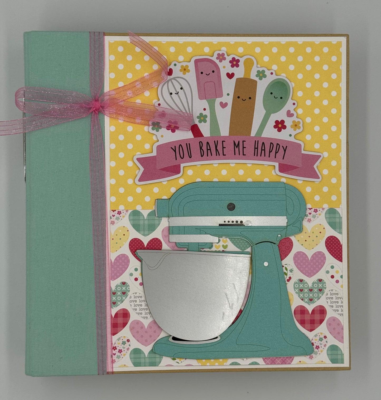You Bake Me Happy-6X8 Scrapbook Recipe Photo Album (Pre-made)