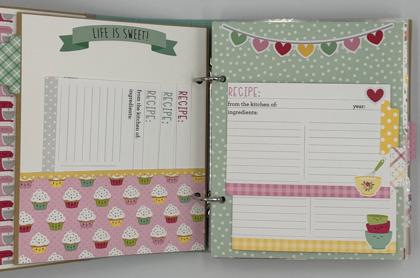 You Bake Me Happy-6X8 Scrapbook Recipe Photo Album (Pre-made)