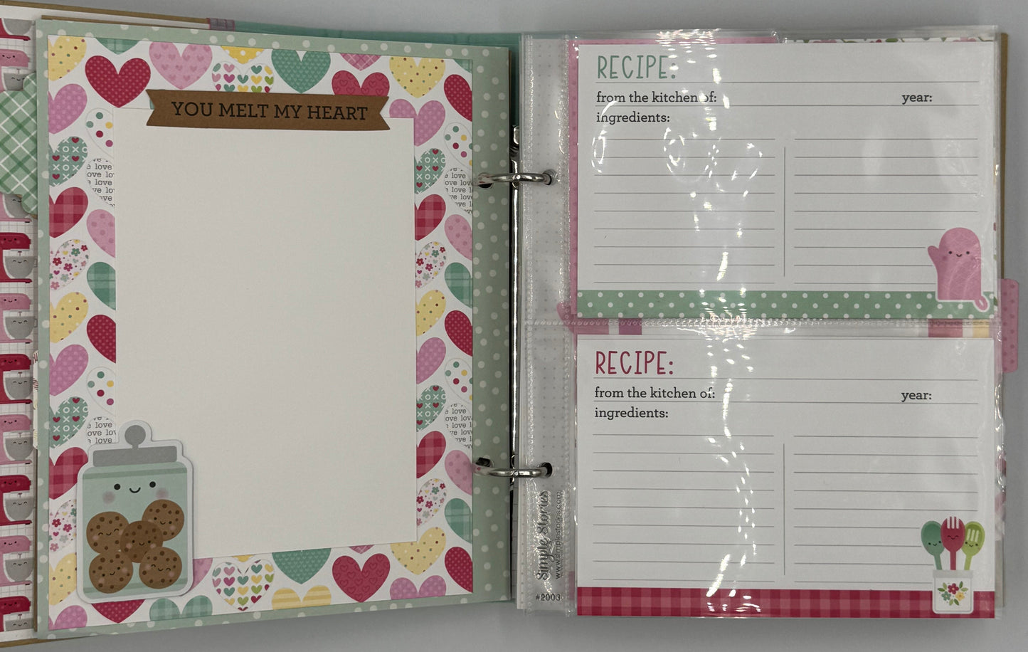 You Bake Me Happy-6X8 Scrapbook Recipe Photo Album (Pre-made)
