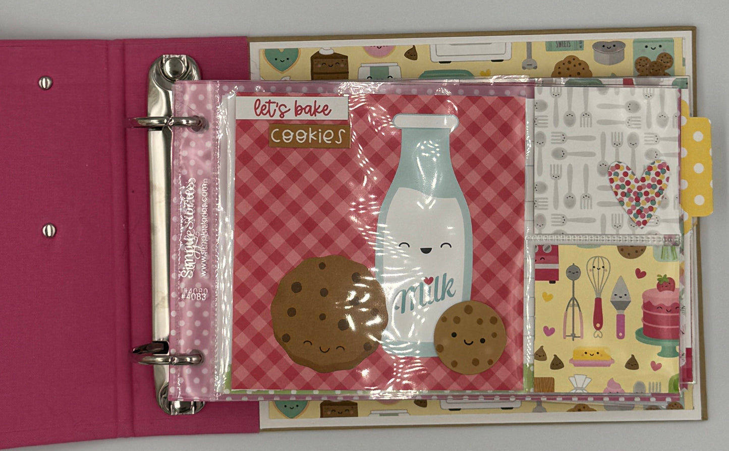 You Bake Me Happy-5X7 Mini Scrapbook Recipe Photo Album (Pre-made)