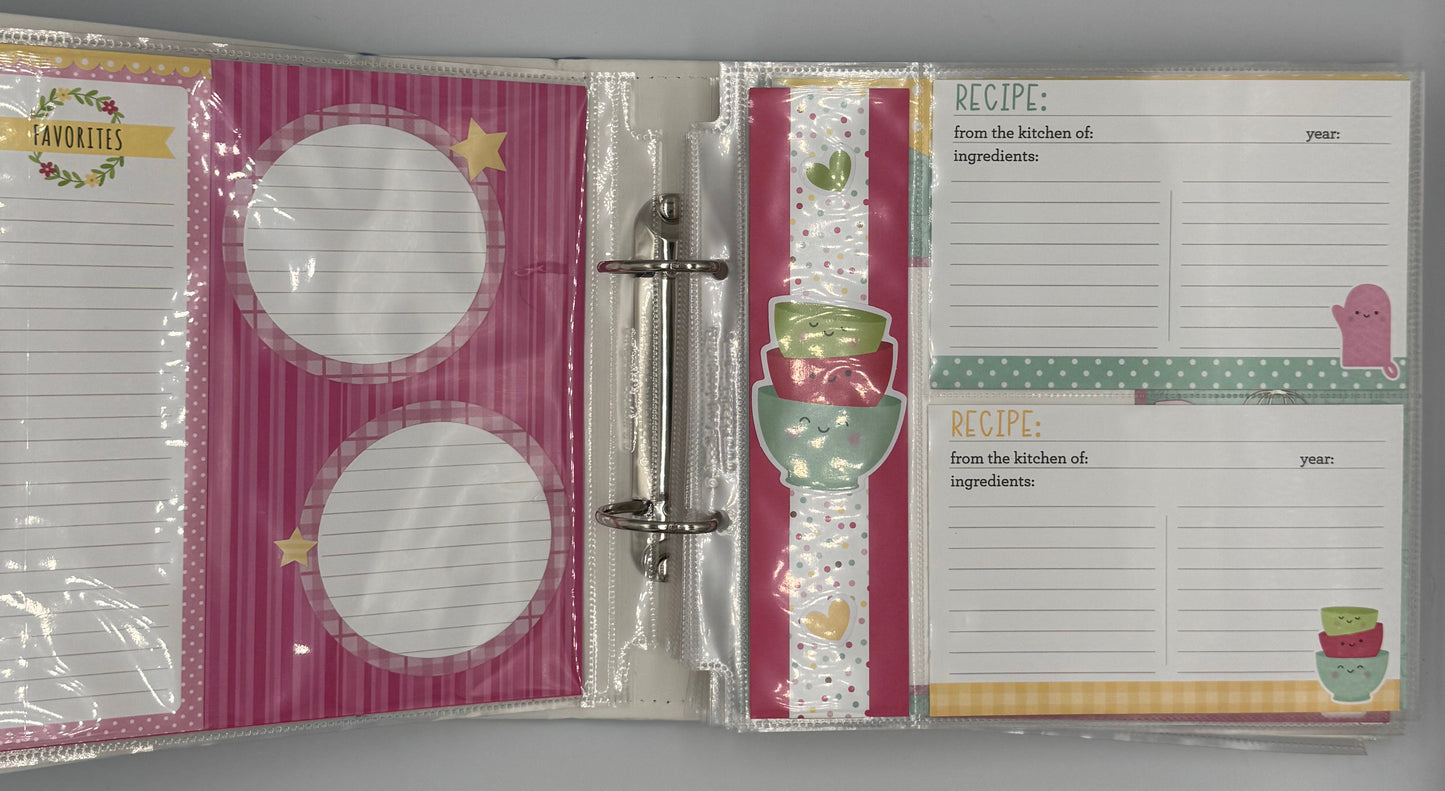 Baking Memories-8X8 Scrapbook Recipe Photo Album (Pre-made)