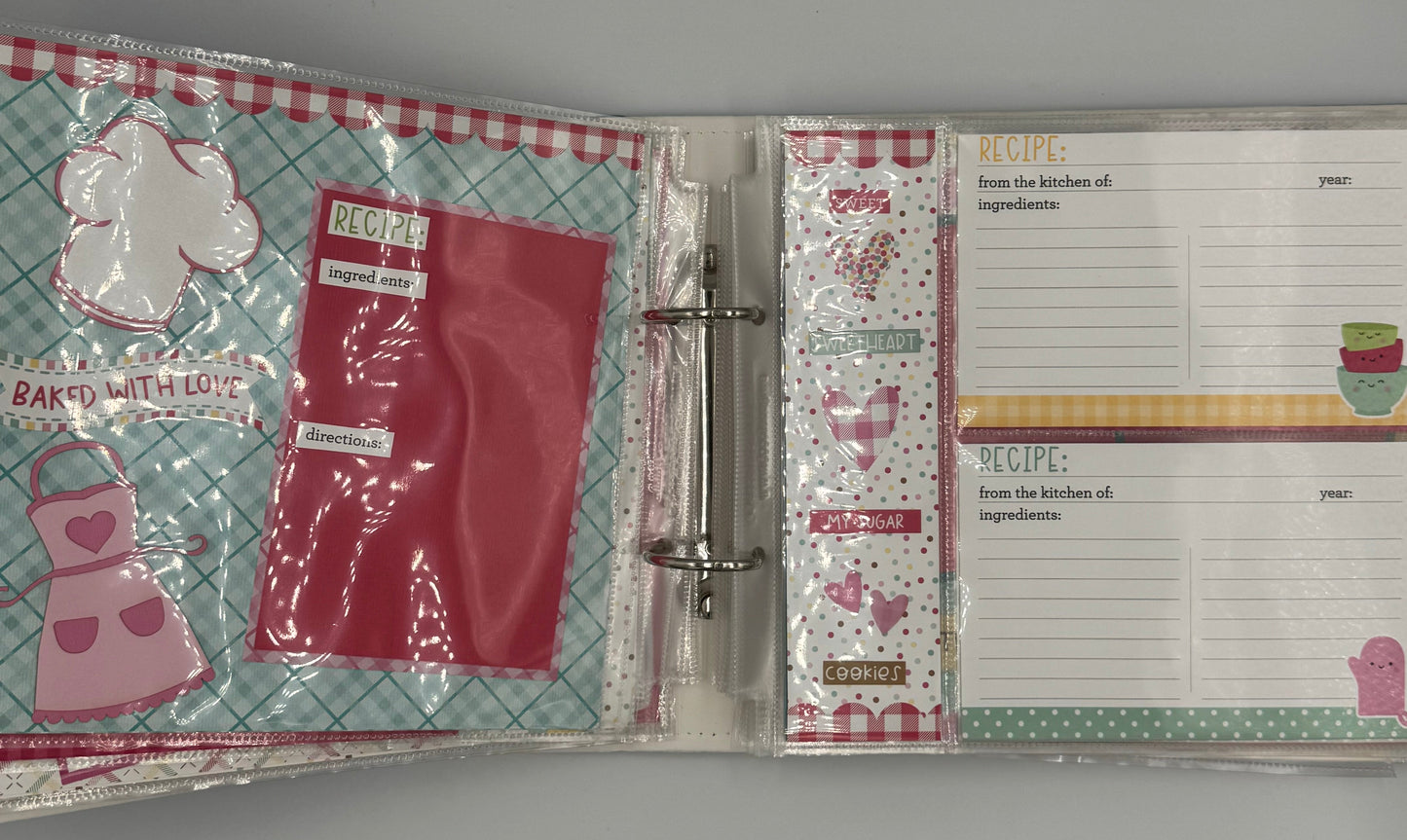 Baking Memories-8X8 Scrapbook Recipe Photo Album (Pre-made)