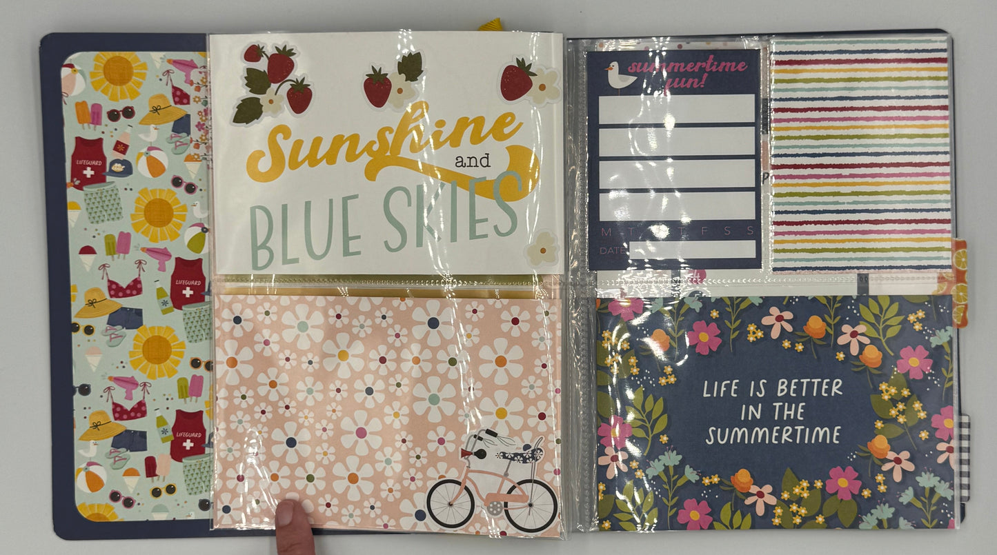 Hello Summer-6X8 Mini Flipbook Scrapbook Photo Album (Pre-made)