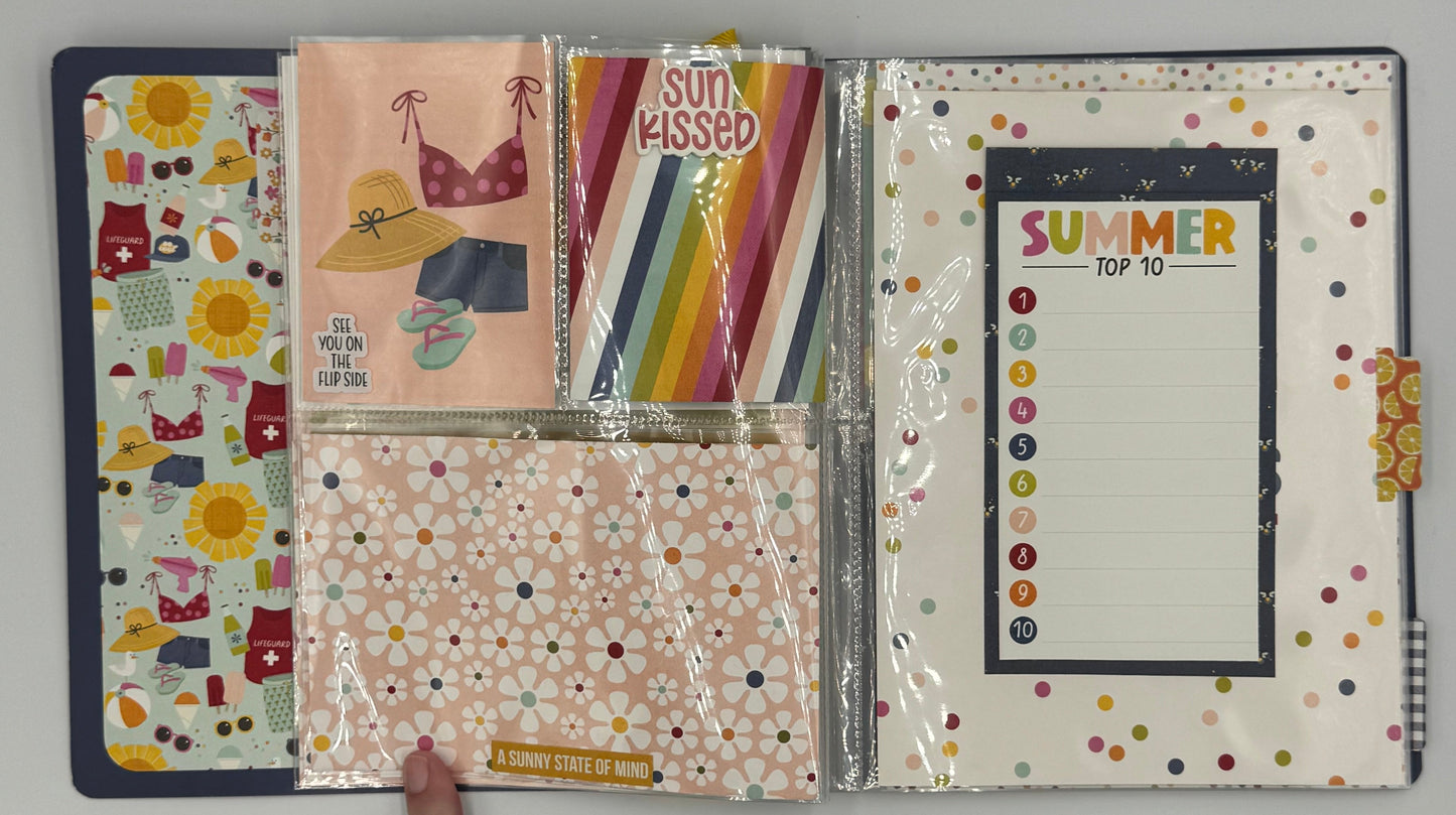 Hello Summer-6X8 Mini Flipbook Scrapbook Photo Album (Pre-made)