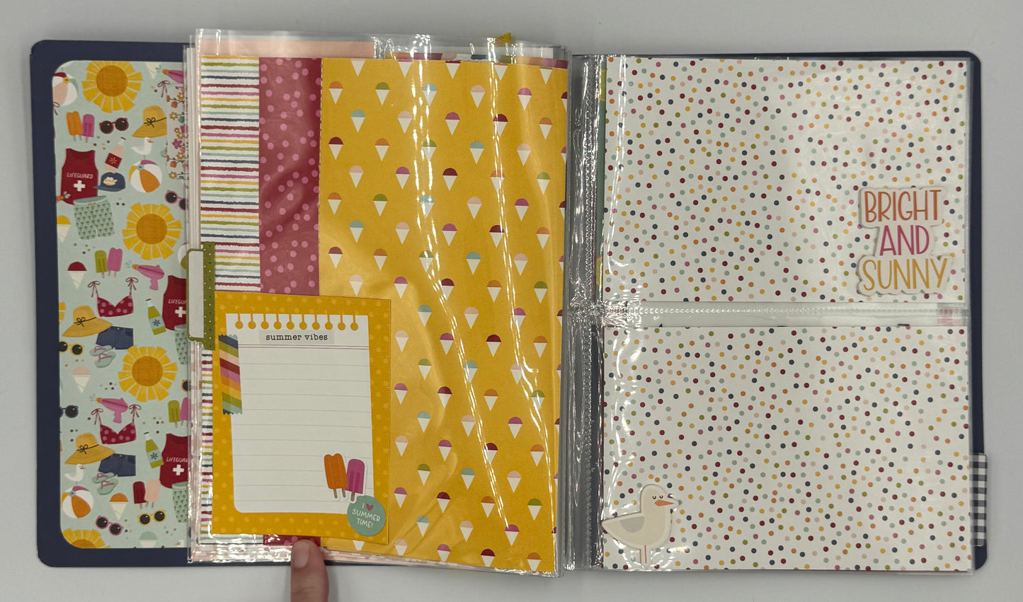 Hello Summer-6X8 Mini Flipbook Scrapbook Photo Album (Pre-made)