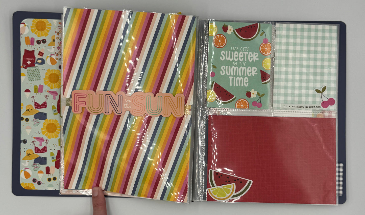 Hello Summer-6X8 Mini Flipbook Scrapbook Photo Album (Pre-made)