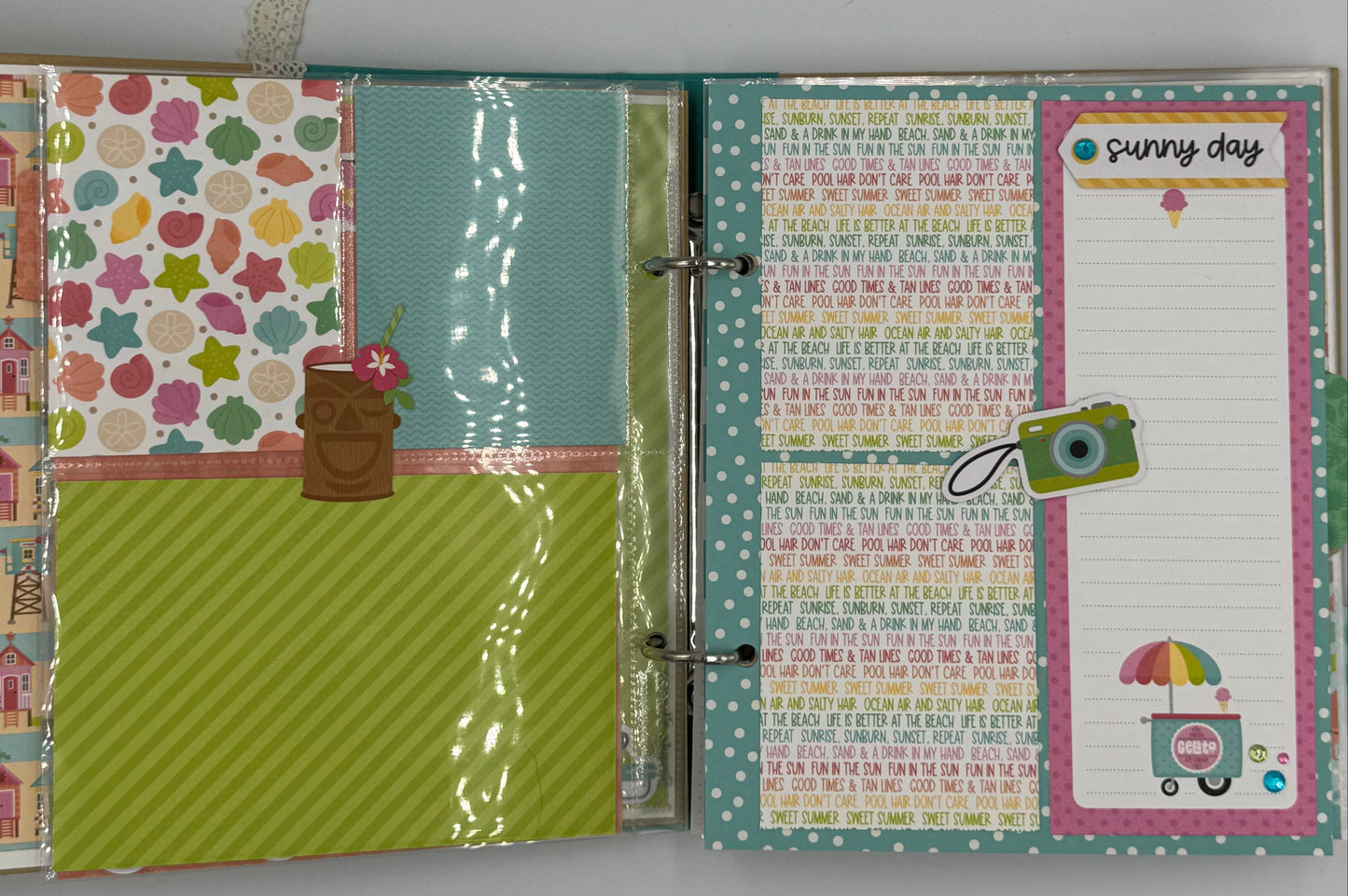 This is Paradise-6X8 Scrapbook Photo Album (Pre-made)