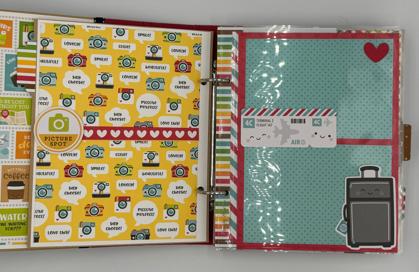 Vacation Memories Travel-6X8 Scrapbook Photo Album (Pre-made)