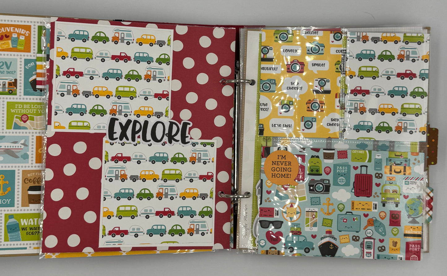 Vacation Memories Travel-6X8 Scrapbook Photo Album (Pre-made)