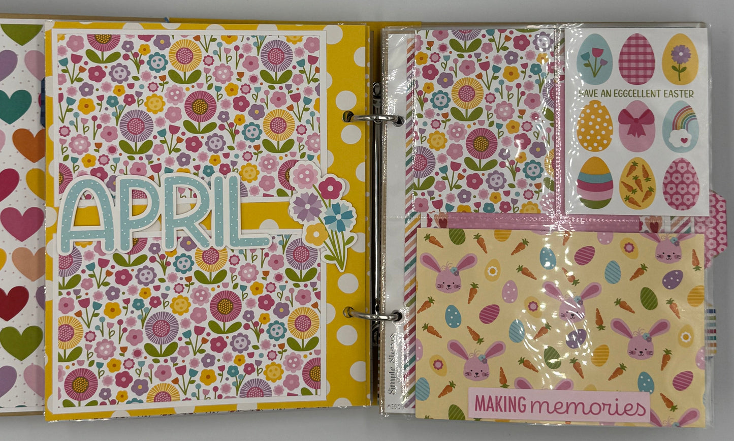 Year of Memories-6X8 Scrapbook Photo Album (Pre-made)