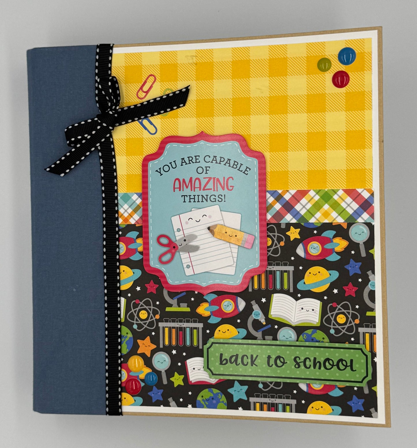Back to School-6X8 Scrapbook Photo Album (Pre-made)