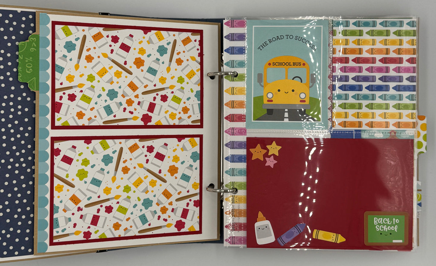 Back to School-6X8 Scrapbook Photo Album (Pre-made)