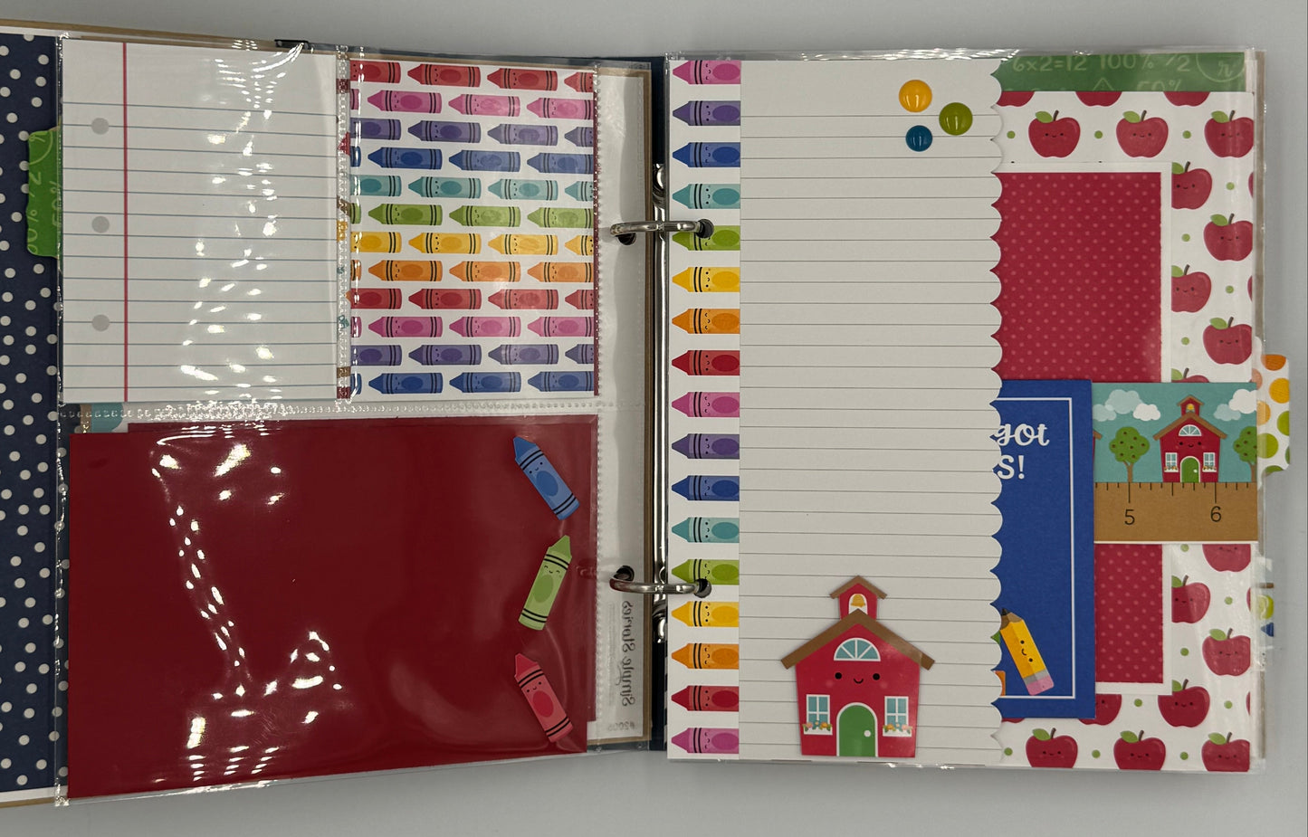 Back to School-6X8 Scrapbook Photo Album (Pre-made)