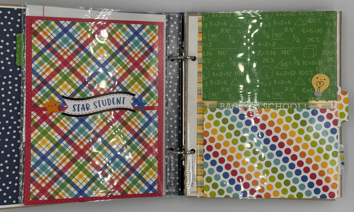 Back to School-6X8 Scrapbook Photo Album (Pre-made)