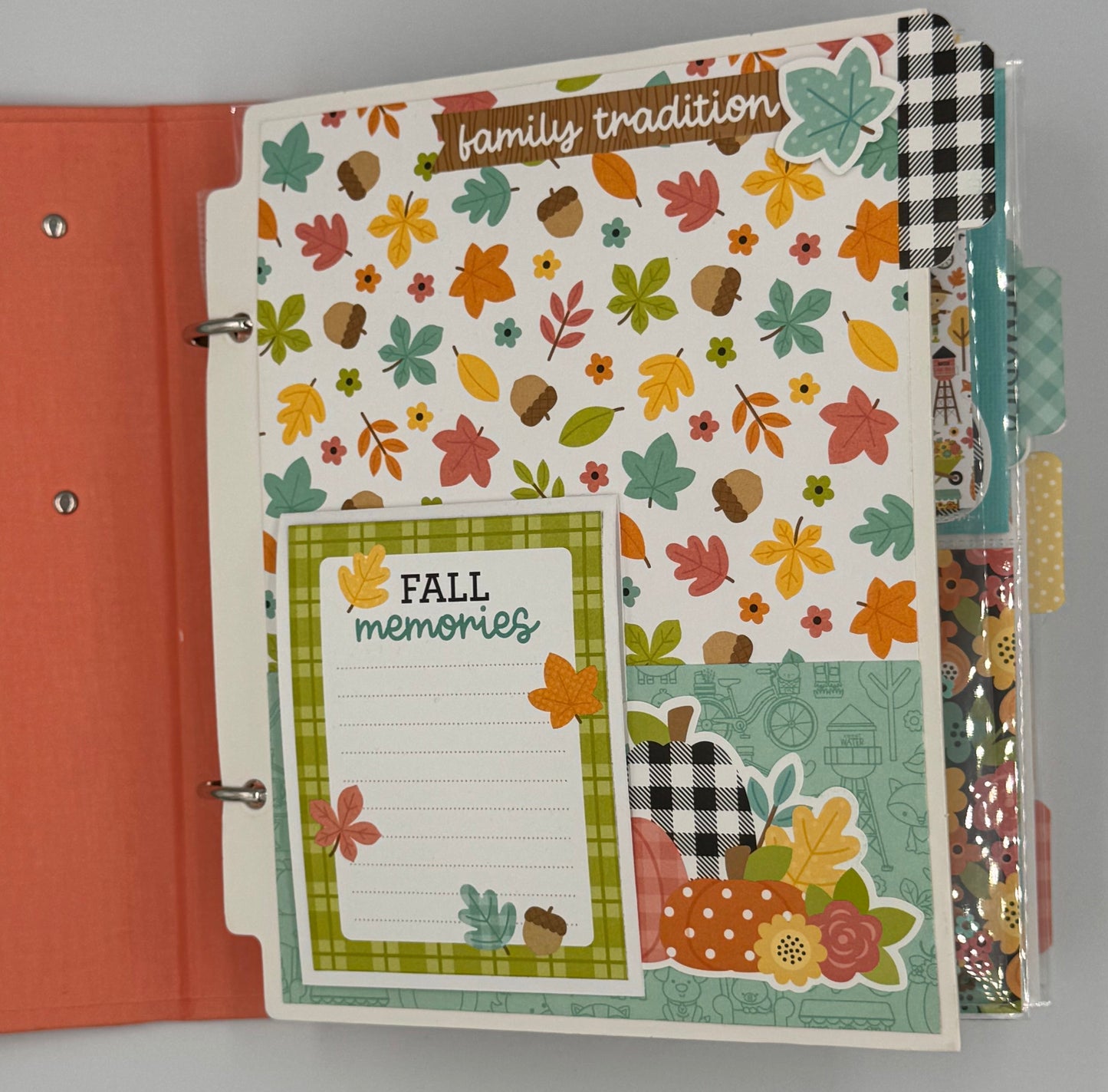 Fall Family Fun-6X8 Scrapbook Photo Album (Pre-made)