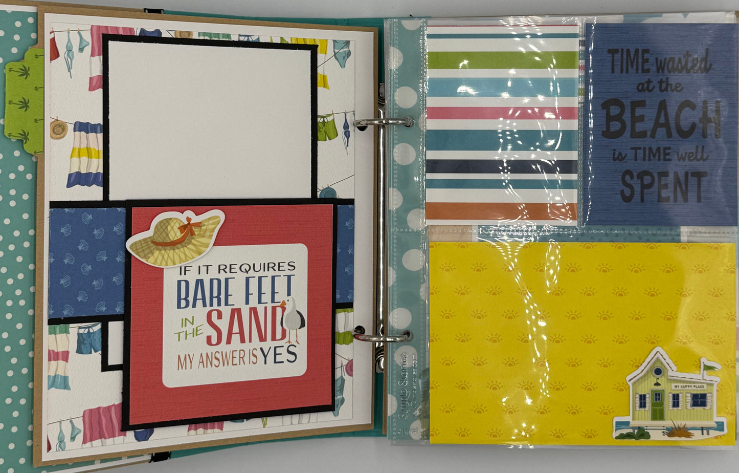 Beach Vacation-6X8 Scrapbook Photo Album (Pre-made)
