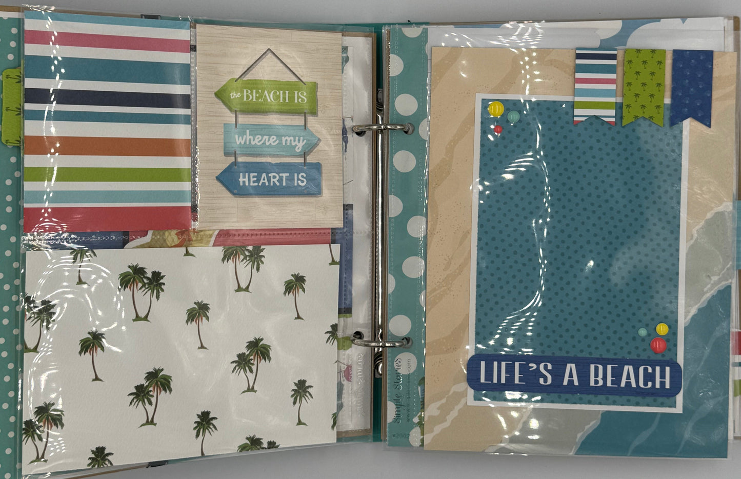 Beach Vacation-6X8 Scrapbook Photo Album (Pre-made)