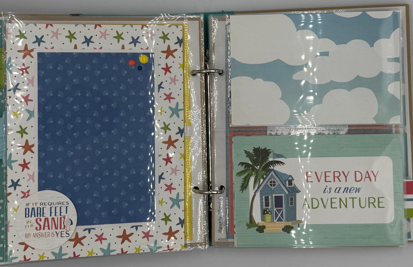Beach Vacation-6X8 Scrapbook Photo Album (Pre-made)