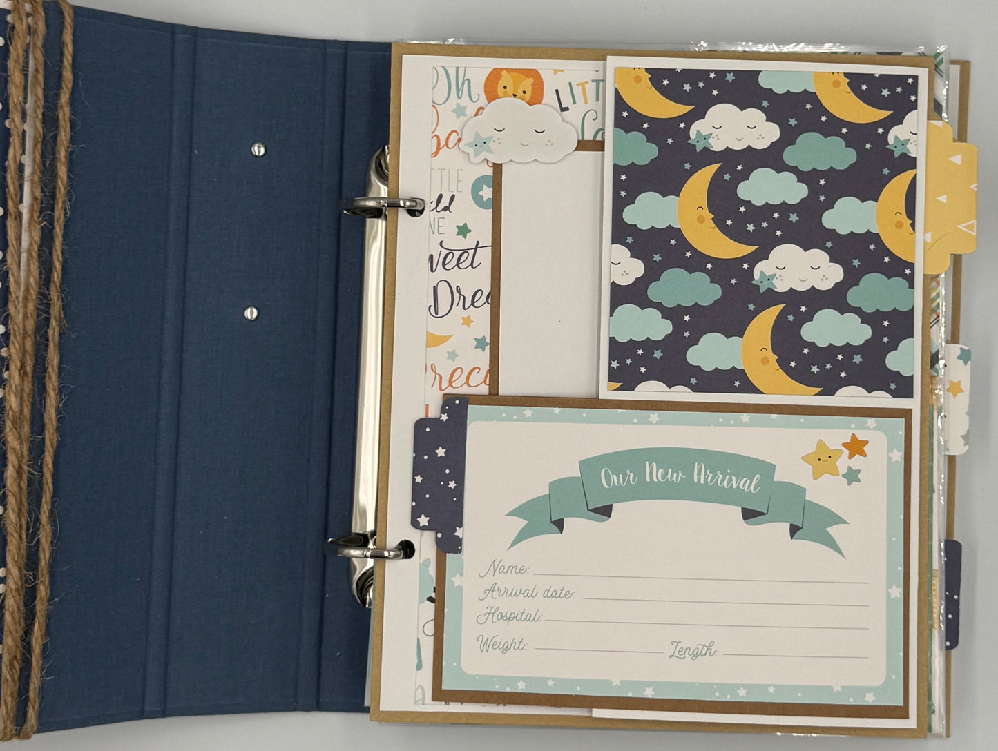 Hello Baby Boy-6X8 Scrapbook Photo Album (Pre-made)