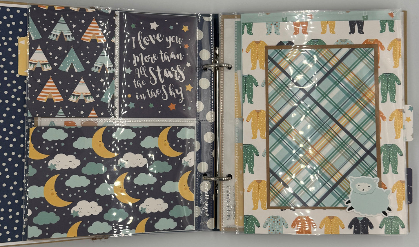 Hello Baby Boy-6X8 Scrapbook Photo Album (Pre-made)