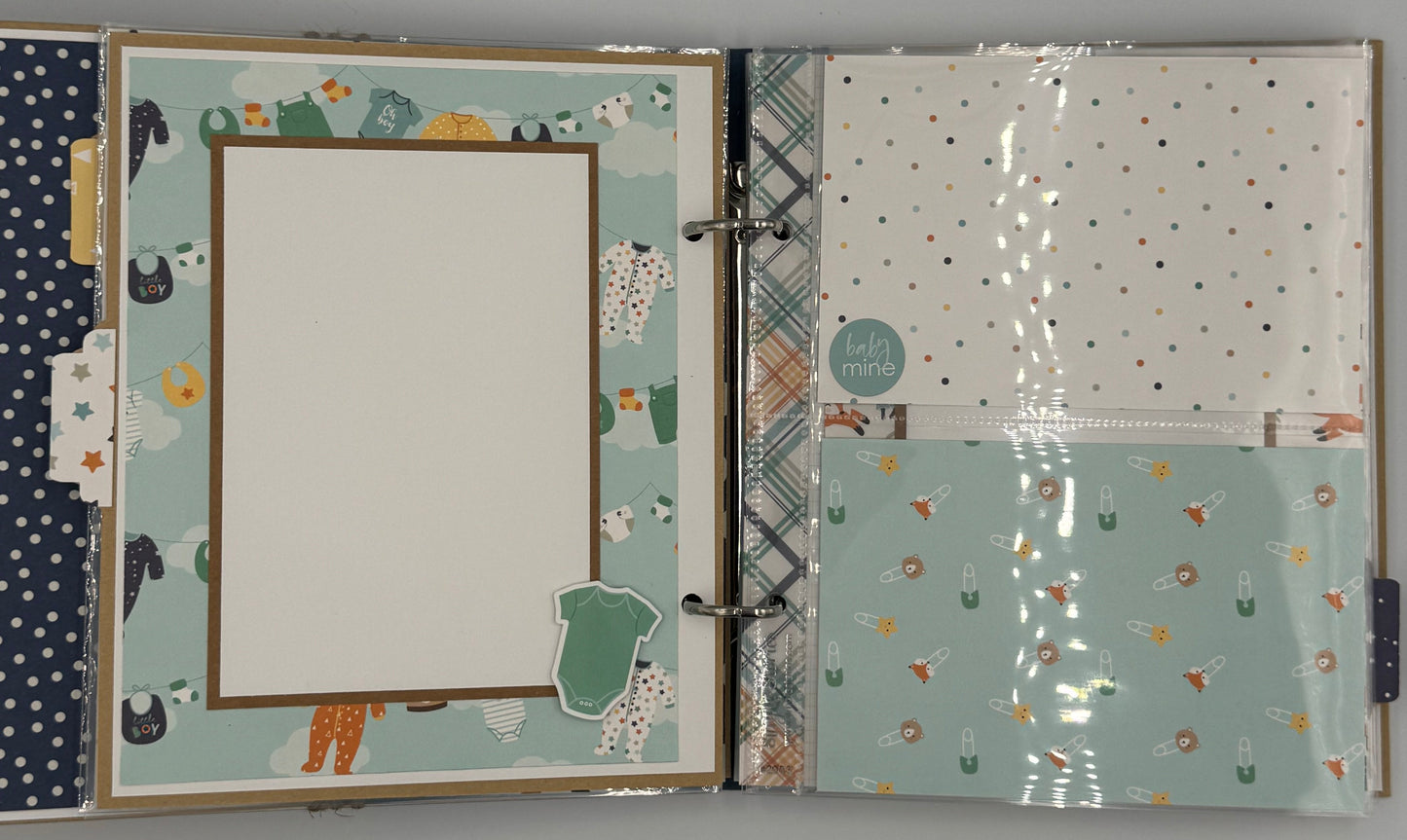 Hello Baby Boy-6X8 Scrapbook Photo Album (Pre-made)