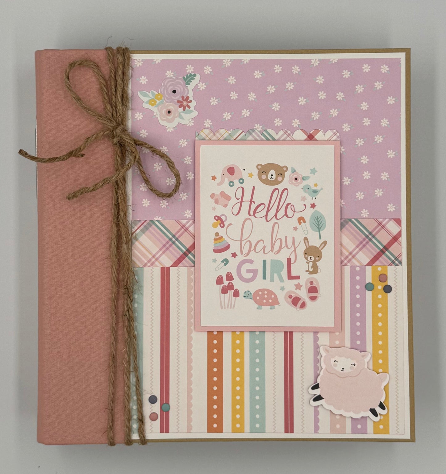 Hello Baby Girl-6X8 Scrapbook Photo Album (Pre-made)
