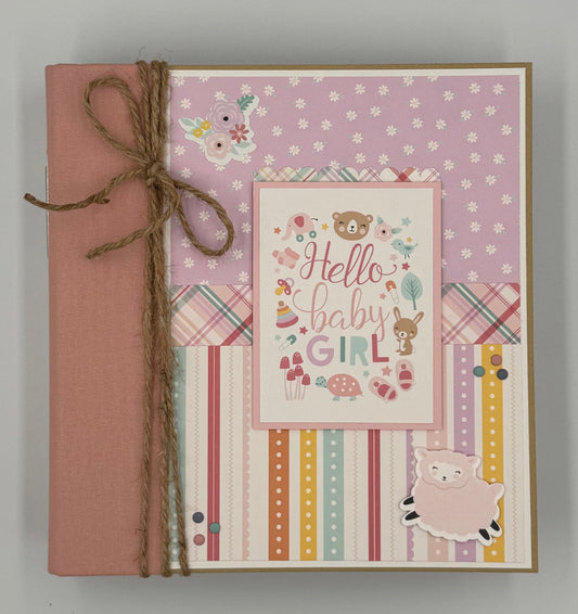 Hello Baby Girl-6X8 Scrapbook Photo Album (Pre-made)