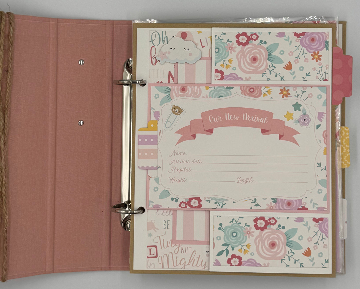 Hello Baby Girl-6X8 Scrapbook Photo Album (Pre-made)