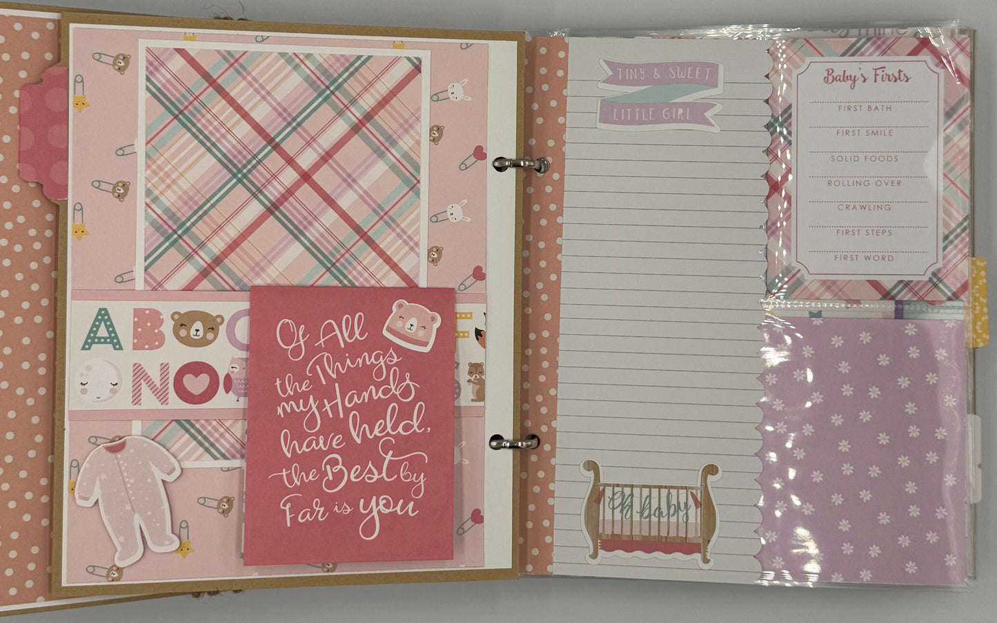 Hello Baby Girl-6X8 Scrapbook Photo Album (Pre-made)