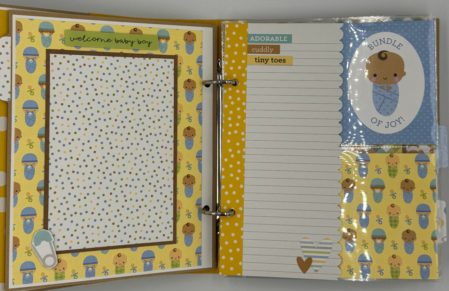 Baby Boy Special Delivery-6X8 Scrapbook Photo Album (Pre-made)