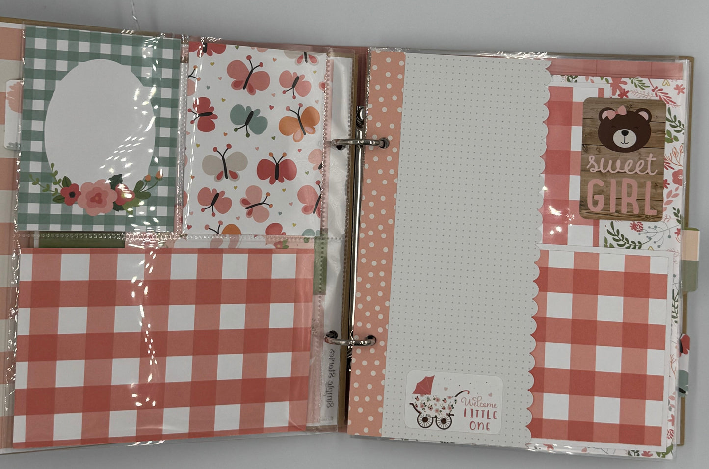 Hello Sweet Baby Girl-6X8 Scrapbook Photo Album (Pre-made)
