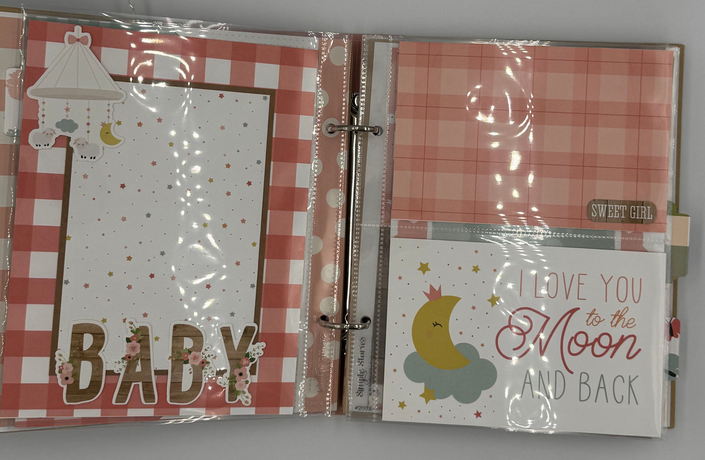 Hello Sweet Baby Girl-6X8 Scrapbook Photo Album (Pre-made)