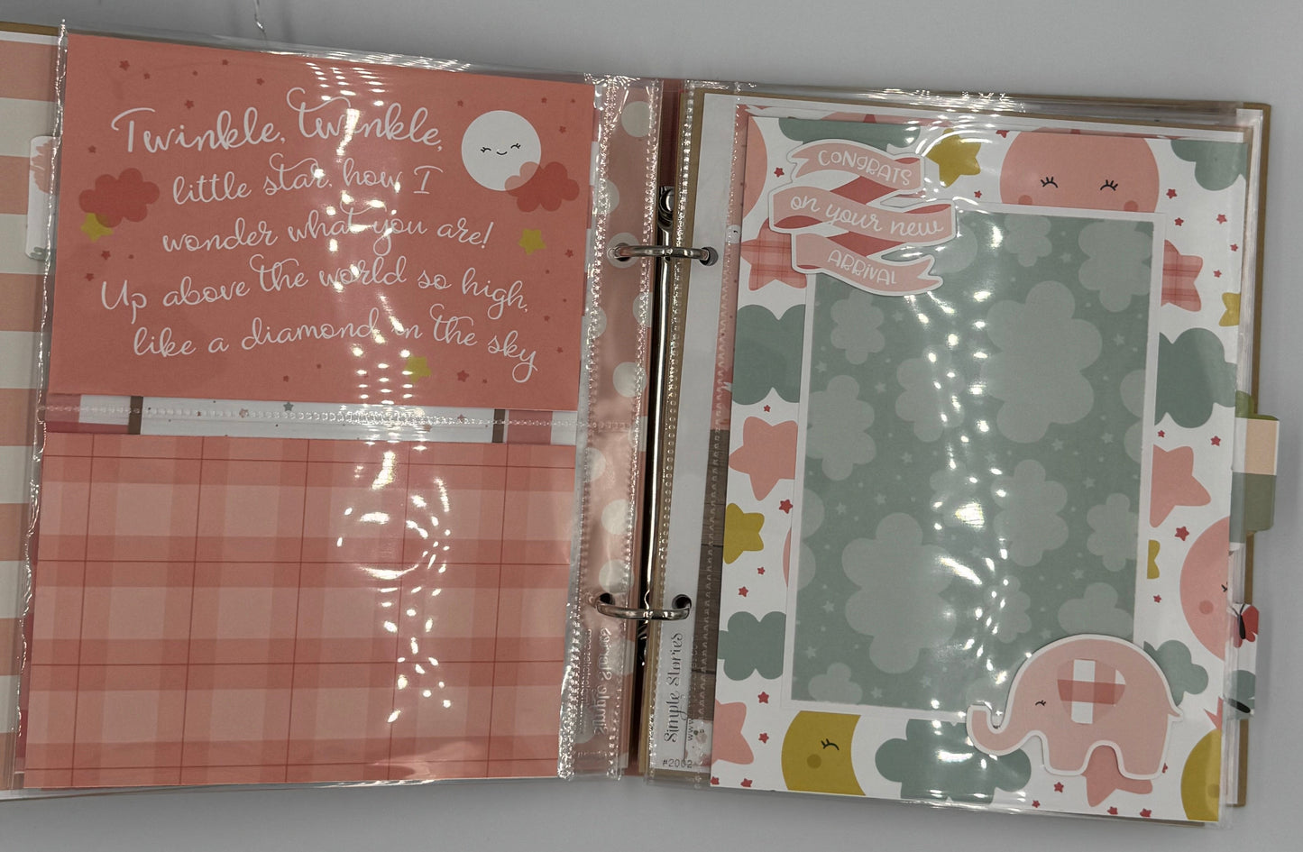 Hello Sweet Baby Girl-6X8 Scrapbook Photo Album (Pre-made)