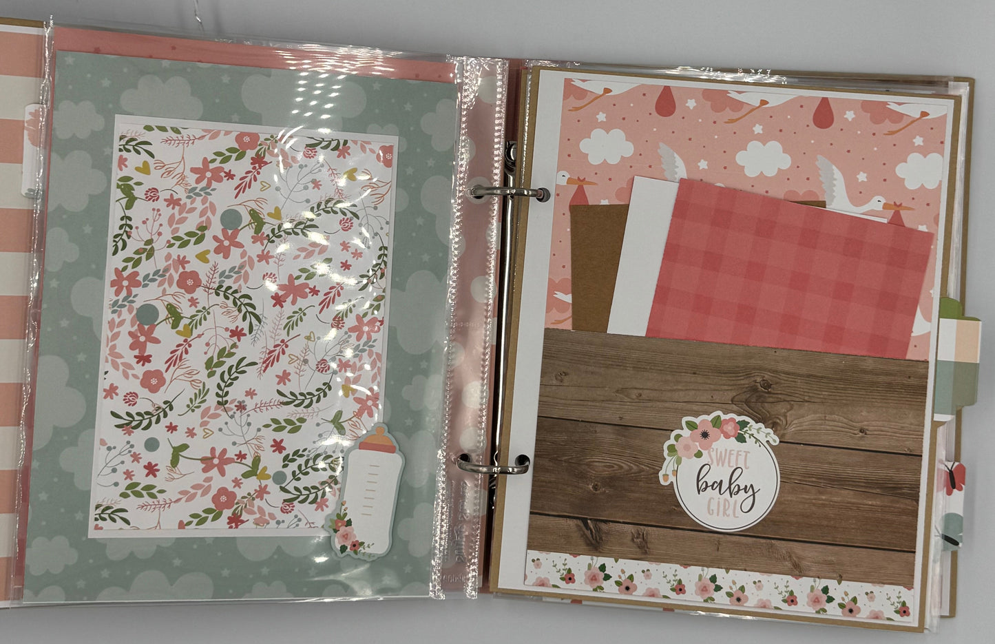 Hello Sweet Baby Girl-6X8 Scrapbook Photo Album (Pre-made)