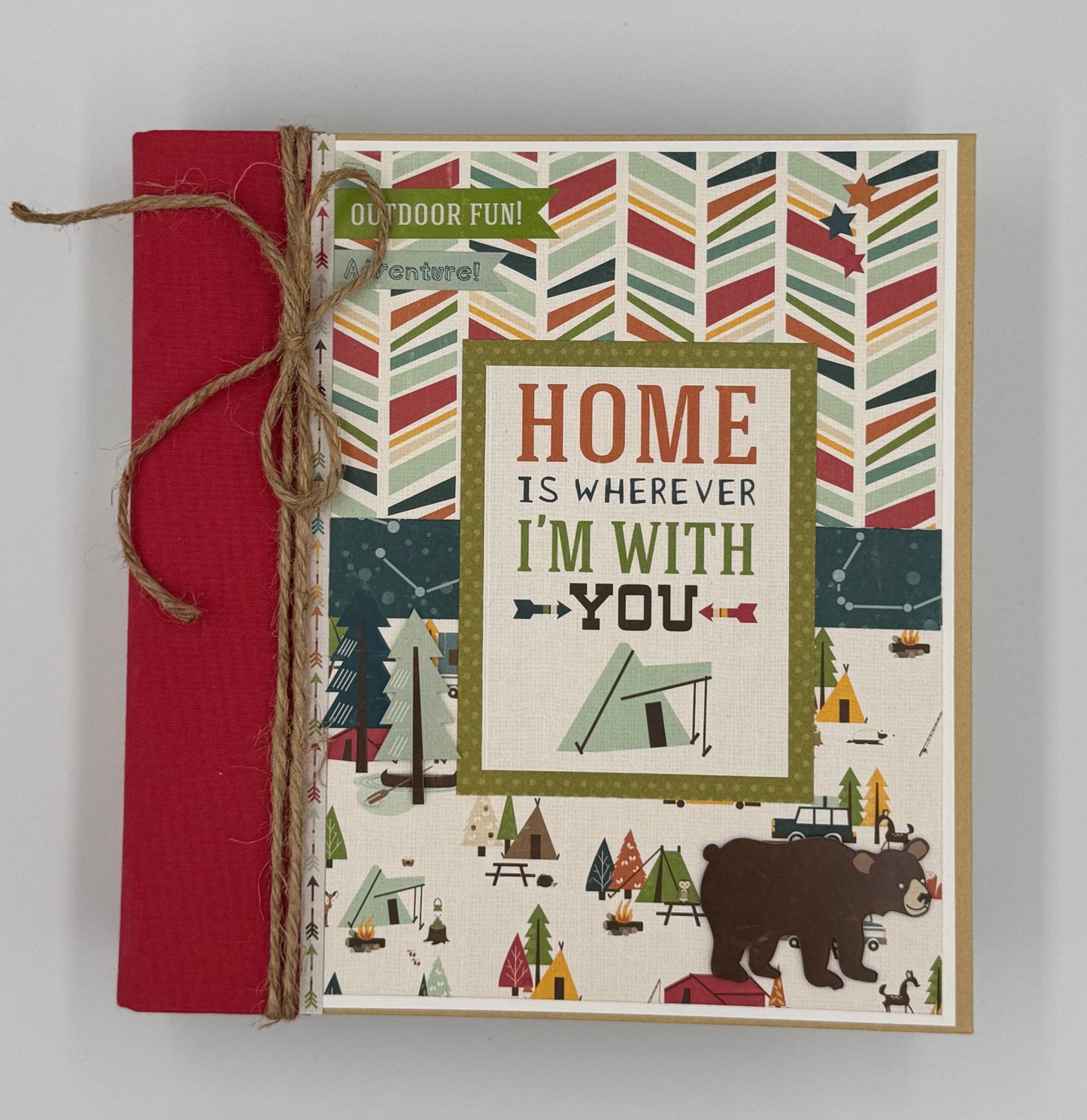 Home Is Wherever I'm With You Camping-6X8 Scrapbook Photo Album (Pre-made)