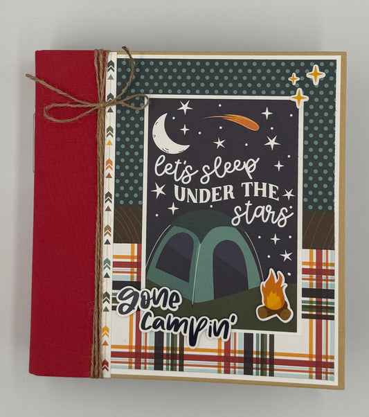Let's Sleep Under the Stars Camping-6X8 Scrapbook Photo Album (Pre-made)