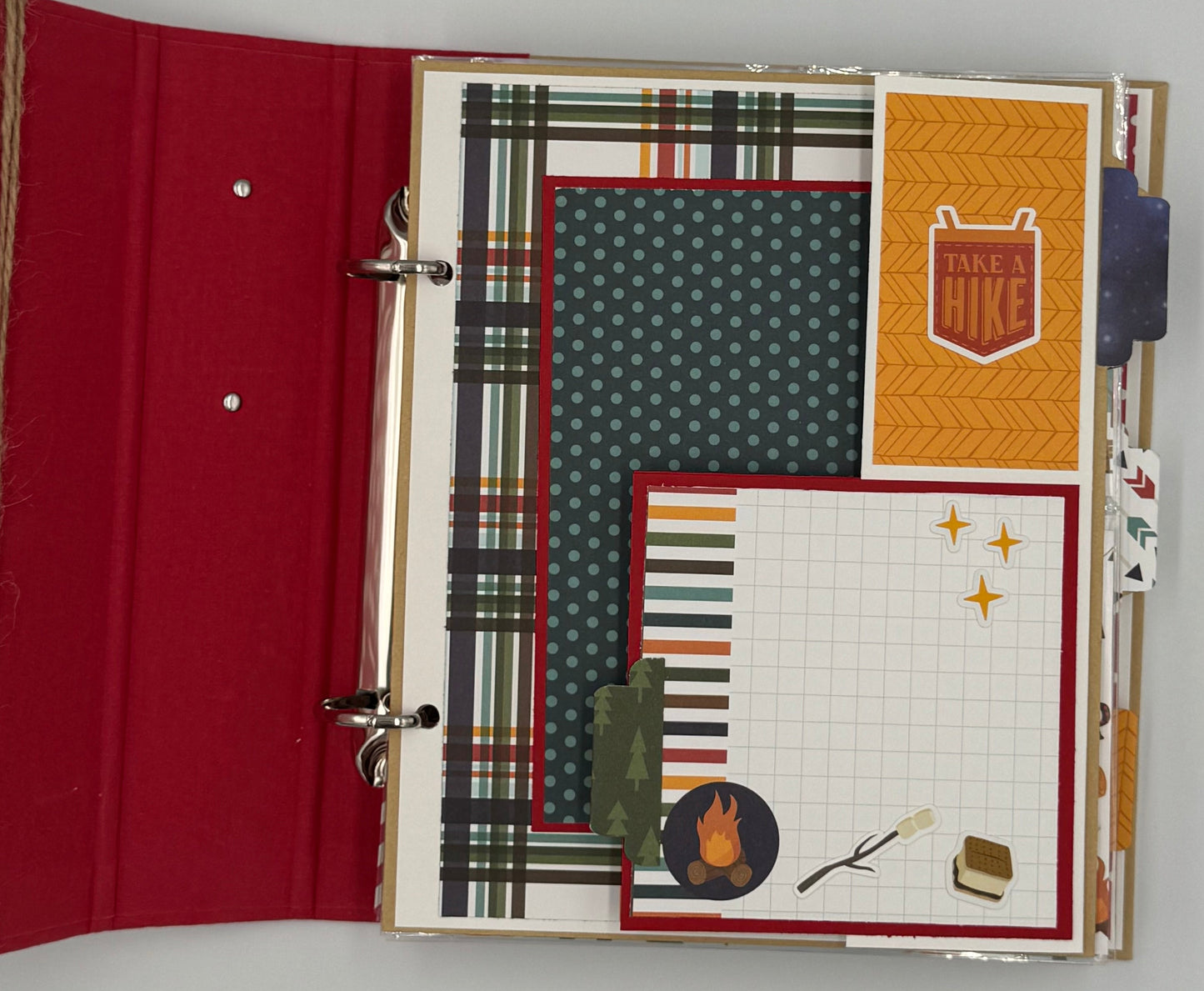 Let's Sleep Under the Stars Camping-6X8 Scrapbook Photo Album (Pre-made)