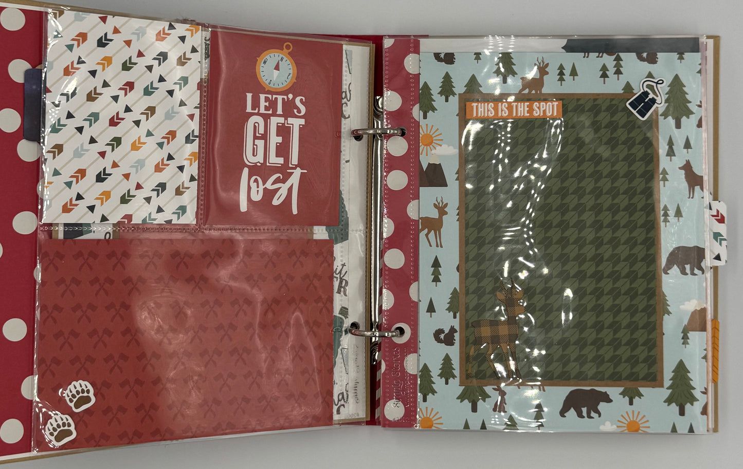 Let's Sleep Under the Stars Camping-6X8 Scrapbook Photo Album (Pre-made)