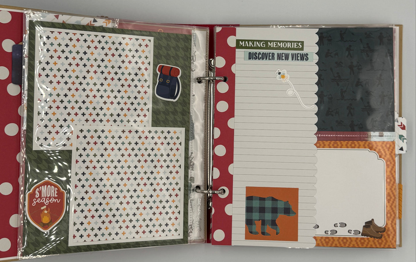 Let's Sleep Under the Stars Camping-6X8 Scrapbook Photo Album (Pre-made)