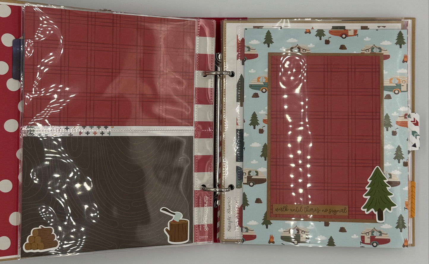 Let's Sleep Under the Stars Camping-6X8 Scrapbook Photo Album (Pre-made)