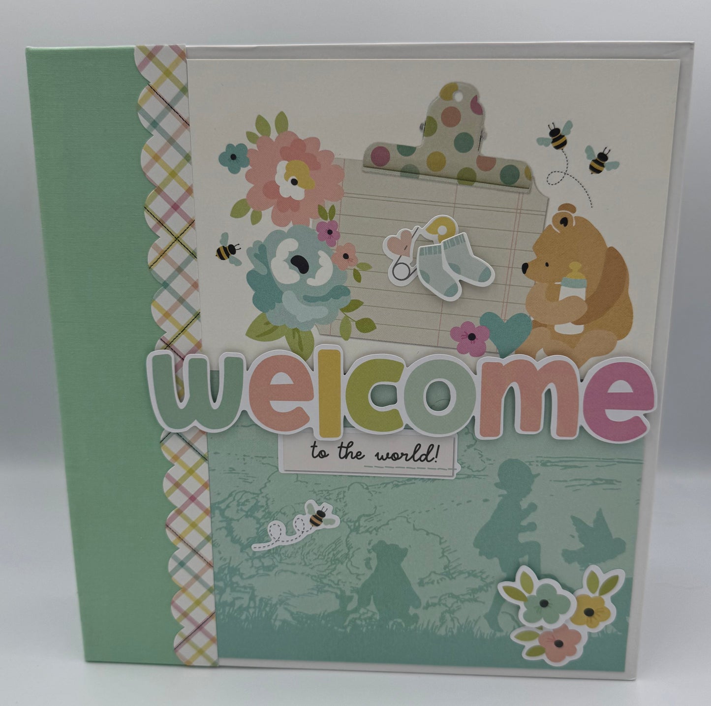 Welcome to the World-6X8 Scrapbook Baby Girl/Boy Photo Album (Pre-Made)