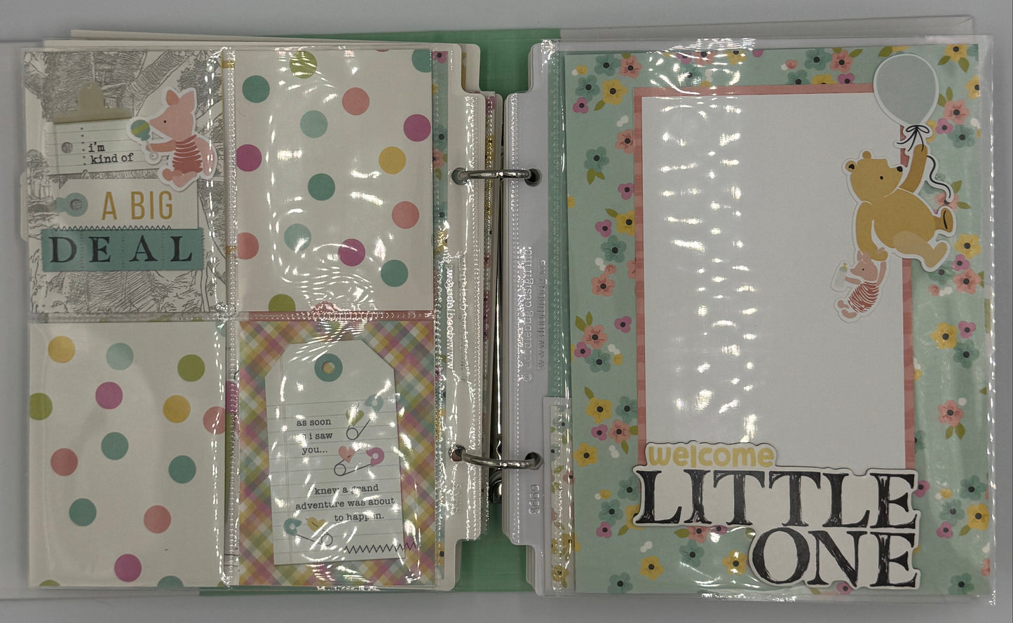 Welcome to the World-6X8 Scrapbook Baby Girl/Boy Photo Album (Pre-Made)