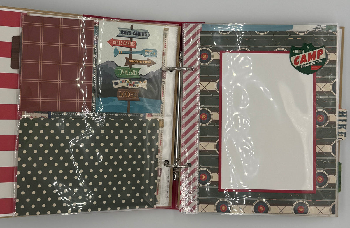 Summer Camp-6X8 Scrapbook Photo Album (Pre-Made)