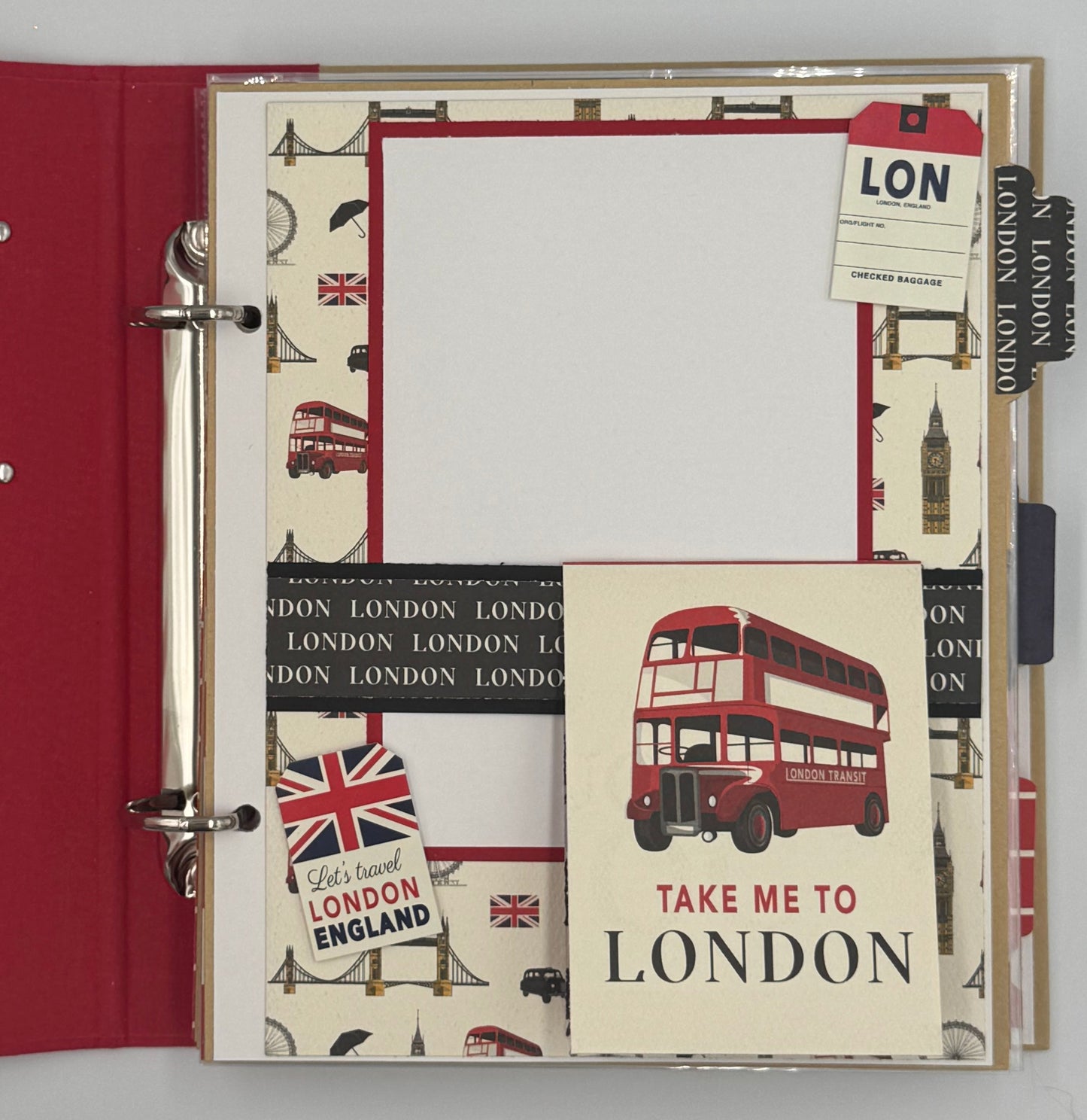London Travel-6X8 Scrapbook Photo Album (Pre-Made)