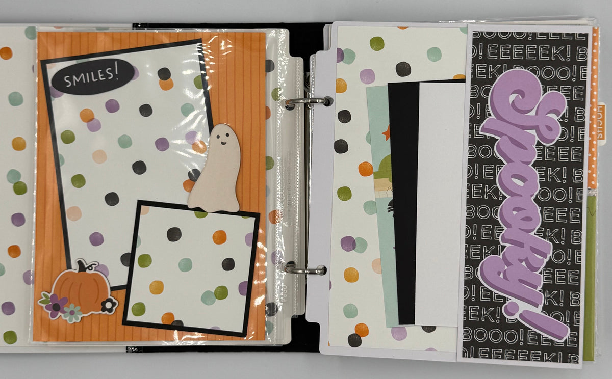 Halloween Spooky-6X8 Scrapbooking Photo Album (Pre-made)