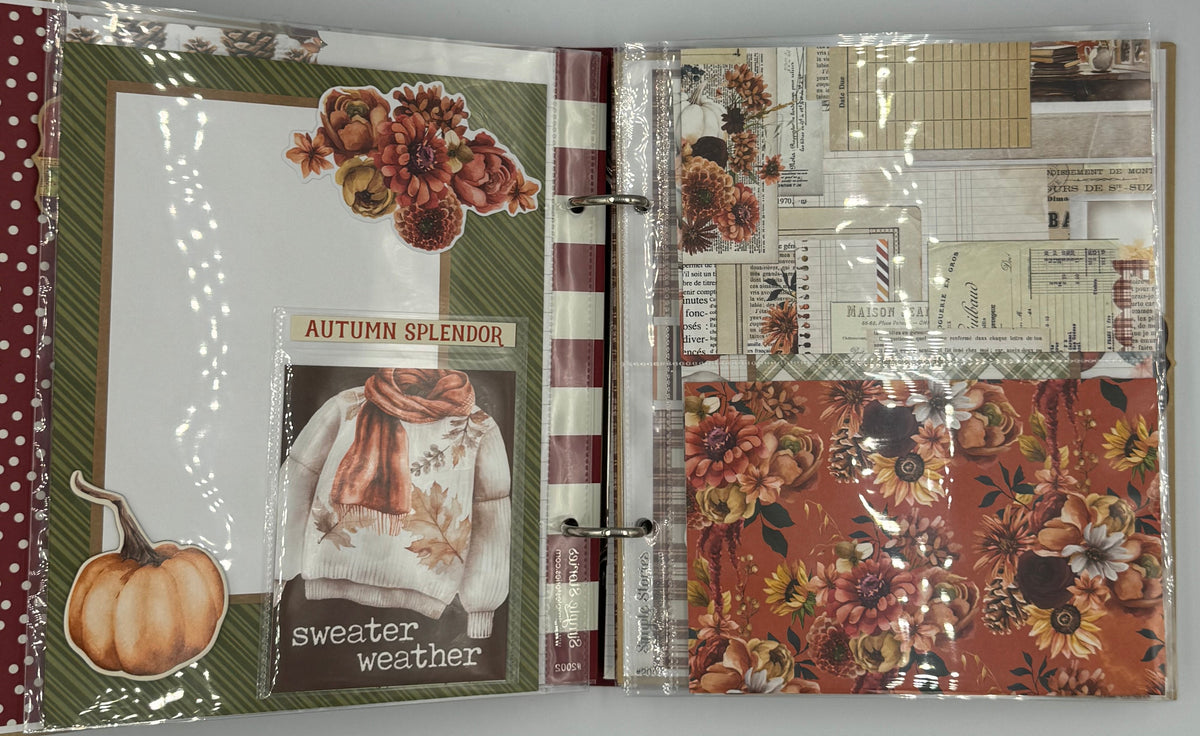 Fall-6X8 Scrapbooking Photo Album (Pre-made)