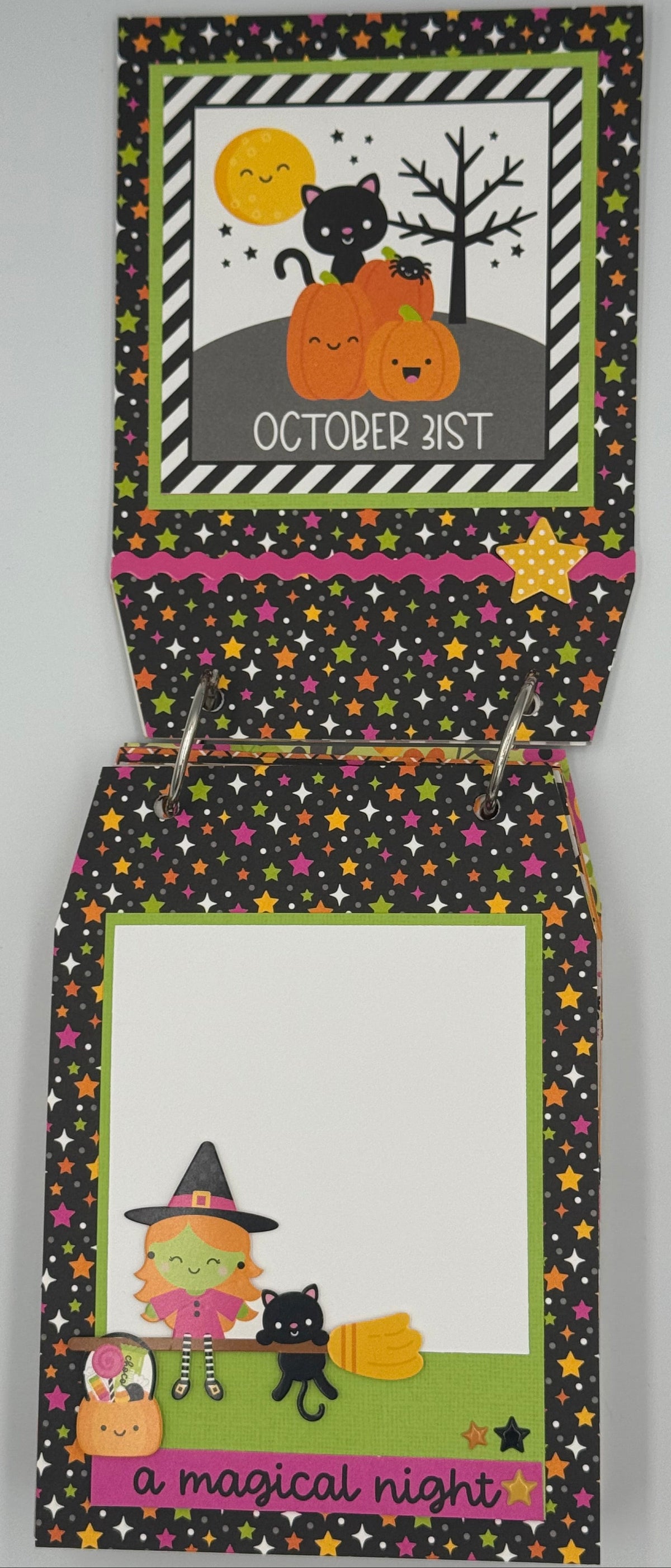 Halloween-5X7 Scrapbook Photo Chipboard Album (Pre-Made)